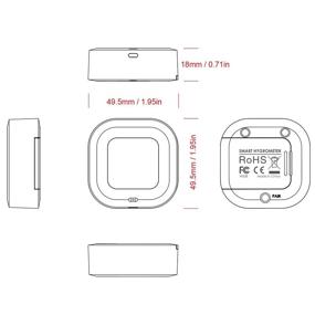 img 1 attached to Thermometer Hygrometer Bluetooth Notification SensorBlue