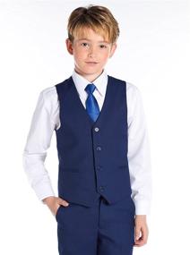 img 2 attached to Paisley of London Kingsman Blue Boys Slim Fit Occasion Wear: Formal Wedding Suit Set for Kids (X-Large - 20)