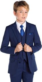 img 3 attached to Paisley of London Kingsman Blue Boys Slim Fit Occasion Wear: Formal Wedding Suit Set for Kids (X-Large - 20)