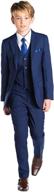 paisley of london kingsman blue boys slim fit occasion wear: formal wedding suit set for kids (x-large - 20) logo