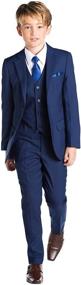img 4 attached to Paisley of London Kingsman Blue Boys Slim Fit Occasion Wear: Formal Wedding Suit Set for Kids (X-Large - 20)