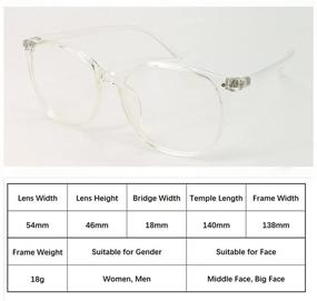 img 2 attached to Women Men Oversized Anti Blue Light Blocking Reading Glasses for Mid Big Face - Reduce Eyestrain and Eye Stains