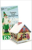 🏠 knox chalet house 2.5 x 5 inch metal christmas incense smoker figurine set with incense cones логотип