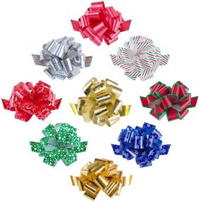 img 4 attached to 🎁 Zoe Deco Gift Bows: Colorful & Eye-catching Pull Bows for Gift Wrapping and Decoration - Multiple Colors, 5” Wide, 18 Loops, 9 Pack