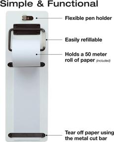 img 3 attached to 📝 Excello Global Products Wall-Mounted Note Paper Dispenser Kit with 160 Feet Roll of Paper (White)