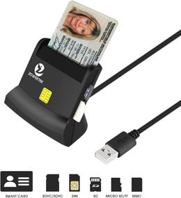 img 2 attached to 📚 Zoweetek Multi-Function CAC Card Reader for DOD Military Common Access Smart Card, ID Card, SD, SDHC, SDXC, Micro SD/T-Flash, MMC, Micro SDHC, Micro SDXC, and SIM Cards – Enhanced SEO-Friendly Product Name