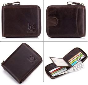 img 3 attached to BULLCAPTAIN Leather Wallet for Men - Blocking Wallets and Stylish Accessories