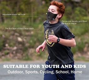 img 3 attached to Premium Breathable Face Masks for Active Lifestyles - Reusable, Stylish, and ➡️ Comfortable - Black 2/3/5 Pack - Men, Women, Youth, and Kids Options Available