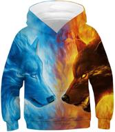 🦄 kidvovou 3d unicorn printed kids hoodie sweatshirt - funny pullover for boys & girls, ages 4-16 logo