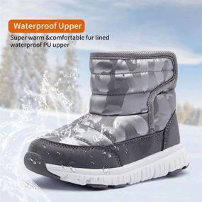 img 2 attached to HOBIBEAR Toddler Waterproof Outdoor Grey Size Boys' Shoes for Boots