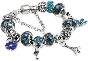 img 3 attached to Revki Bracelet Enameled European Crystal