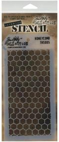 img 1 attached to 🐝 Tim Holtz Honeycomb Layered Stencil by Stampers Anonymous - 4.125 x 8.5 Inches