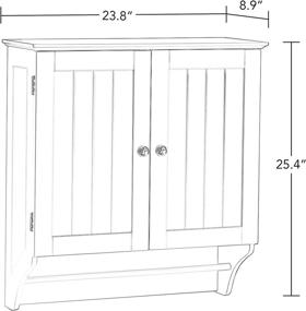 img 1 attached to 🏫 Gray Two-Door Wall Cabinet - RiverRidge Ashland Collection