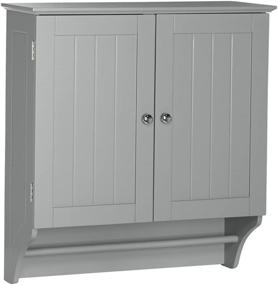 img 4 attached to 🏫 Gray Two-Door Wall Cabinet - RiverRidge Ashland Collection