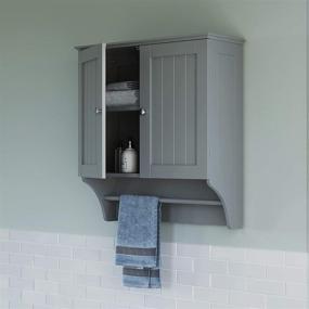 img 3 attached to 🏫 Gray Two-Door Wall Cabinet - RiverRidge Ashland Collection