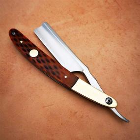 img 1 attached to High-quality Straight Razor for men - Luxury 440C Straight Razors 🪒 with Antique Handle and Brass Fittings - Exceptionally Weighted Solid Cutthroat Razor