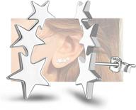 sterling silver star stud earrings - hypoallergenic post earrings for girls, teens, and women logo