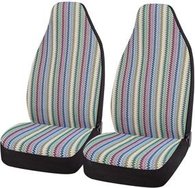 img 4 attached to Road Comforts Boho Baja Seat Covers Baja Saddle Blanket Seat Covers - Airbag Compatible