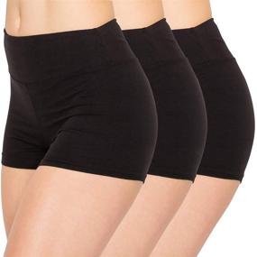 img 4 attached to ALWAYS Women's Premium Yoga Shorts - Soft Stretch Solid Athletic Short Pants for Workout, Dance, Volleyball, and More