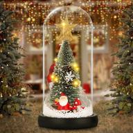 exquisite glass dome christmas tree: aesthetic tabletop christmas tree with lights for festive living room and bedroom decor, ideal gifts for women, kid's, and friends логотип