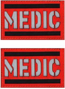 img 4 attached to 🚑 High-Visibility Reflective Medic Patches for EMT/EMS Paramedics - 2 PCS Set: Star of Life Design, Embroidered Fabric with Hook Loop Backing, 3.15 x 1.97 Inch