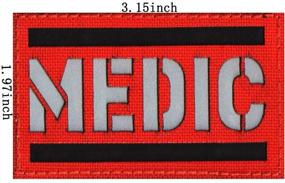 img 3 attached to 🚑 High-Visibility Reflective Medic Patches for EMT/EMS Paramedics - 2 PCS Set: Star of Life Design, Embroidered Fabric with Hook Loop Backing, 3.15 x 1.97 Inch