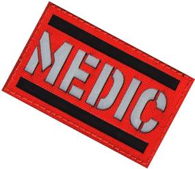 img 1 attached to 🚑 High-Visibility Reflective Medic Patches for EMT/EMS Paramedics - 2 PCS Set: Star of Life Design, Embroidered Fabric with Hook Loop Backing, 3.15 x 1.97 Inch