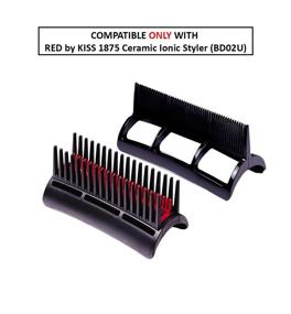 img 1 attached to 🔴 Effortlessly Detangle with Red by Kiss Detangler Pik 2 Piece Comb Set - BD02U Model PIK9