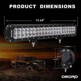 img 3 attached to 🚚 Upgrade Your Off-Road Adventure with oEdRo LED Light Bar 300W 20Inch Tri-Row Combo Light + 2pcs 4 Inch 27W Tri-Row Light Pod + Wiring Harness: Truck, Boat & Off Road LED Lights