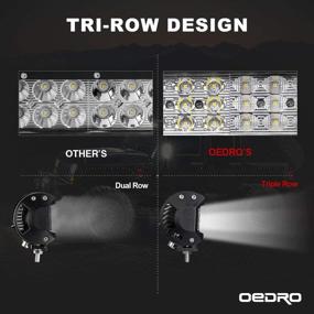 img 1 attached to 🚚 Upgrade Your Off-Road Adventure with oEdRo LED Light Bar 300W 20Inch Tri-Row Combo Light + 2pcs 4 Inch 27W Tri-Row Light Pod + Wiring Harness: Truck, Boat & Off Road LED Lights