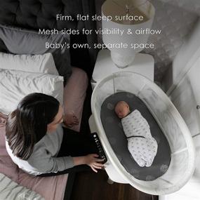 img 2 attached to 4moms mamaRoo Sleep Bassinet: Bluetooth детский люлька с 5 уникальными движениями, 4 встроенным выбором белого шума, березовое дерево.