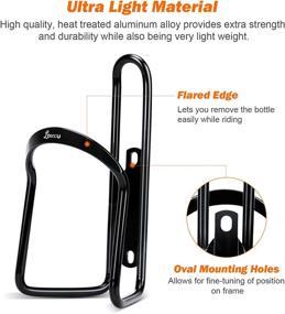 img 1 attached to 🚲 Bike Water Bottle Holder - Lightweight Aluminum Alloy Cage for Mountain & Road Bikes - Losecu Bike Accessories for Adult Cyclists - 2 Pack with Drilled Holes (Search Engine Optimization)