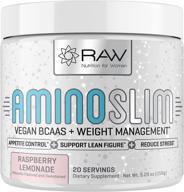 🌸 amino slim for women - vegan slimming bcaa weight loss drink with amino acids, l-glutamine powder for post-workout recovery, fat burning, appetite control, metabolism boost, and stress relief logo