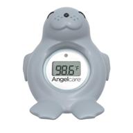 🛁 angelcare baby bath & room thermometer - happy seal, grey: the perfect companion for safe and delightful bath times logo
