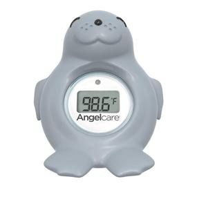 img 4 attached to 🛁 Angelcare Baby Bath & Room Thermometer - Happy Seal, Grey: The Perfect Companion for Safe and Delightful Bath Times