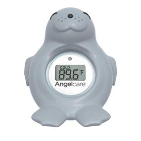 img 3 attached to 🛁 Angelcare Baby Bath & Room Thermometer - Happy Seal, Grey: The Perfect Companion for Safe and Delightful Bath Times