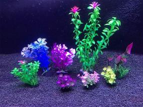 img 2 attached to CousDUoBe Aquarium Decorations - 21 Pack Realistic Plastic Fish Tank Plants for Home and Office Aquariums, Simulated Hydroponic Plants