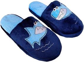 img 4 attached to 🦈 Playful Shark Slippers: Fun and Comfy House Shoes for Little Boys