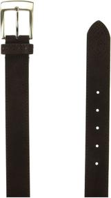 img 1 attached to Men's Accessories: Stacy Leather Perforated Keeper Chocolate Belt