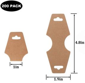 img 3 attached to Sdoot 200 Pcs Necklace Display Cards - Brown Kraft Paper Jewelry Hanging Cards for Necklaces, Bracelets, Hair Ties - Enhancing SEO