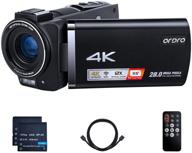 📹 ordro 4k livestream camcorder with 12x optical zoom, wifi connectivity, and remote control - vlogging camera with 3.5'' ips lcd, hdmi cable, and webcam recording logo