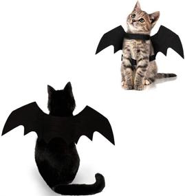 img 4 attached to 🦇 Spooky Halloween Fun: Cat Bat Wings Costume for Small Dogs and Kittens!