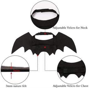 img 1 attached to 🦇 Spooky Halloween Fun: Cat Bat Wings Costume for Small Dogs and Kittens!