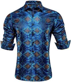 img 4 attached to Hi Tie Paisley Casual Button Wedding Men's Clothing in Shirts