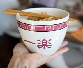 img 2 attached to 🍜 Just Funky Naruto Ichiraku Ramen Japanese Ceramic Dish Set: Authentic 16-Ounce Ramen Bowl and Chopsticks Combo