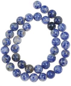 img 2 attached to 💎 Blue White Sodalite Natural Stone Beads - 4mm Round Loose Gemstone Beads for Jewelry Making, Crystal Energy Stone with Healing Power - 1 Strand 15