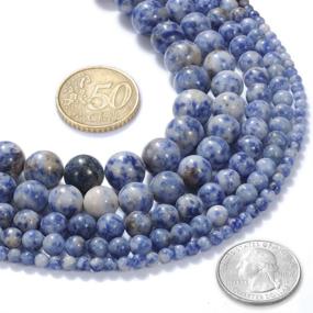 img 3 attached to 💎 Blue White Sodalite Natural Stone Beads - 4mm Round Loose Gemstone Beads for Jewelry Making, Crystal Energy Stone with Healing Power - 1 Strand 15
