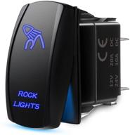🔵 mictuning blue rock lights rocker switch kit - on/off blue led light 20a 12v (ls083501jl) - enhanced seo logo