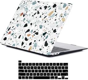 img 4 attached to 🎨 LanBaiLan Compatible MacBook Pro 13 inch Touch Bar 2020-2016 Case & Keyboard Cover - Terrazzo Marble
