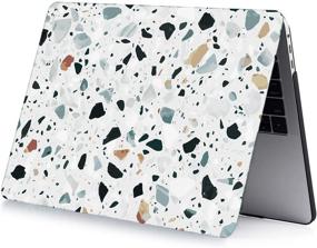 img 1 attached to 🎨 LanBaiLan Compatible MacBook Pro 13 inch Touch Bar 2020-2016 Case & Keyboard Cover - Terrazzo Marble